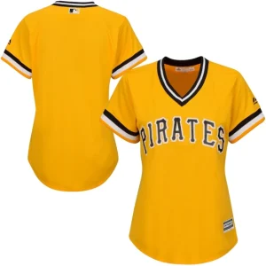 Women s Pittsburgh Pirates Majestic Gold Alternate Cool Base Team Jersey