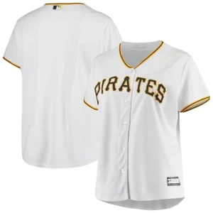 Women s Pittsburgh Pirates White Plus Size Home Team Jersey