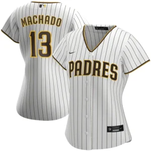 Women s San Diego Padres Manny Machado Nike White Brown Home Player Jersey