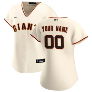 Women s San Francisco Giants Nike Cream Home Custom Jersey