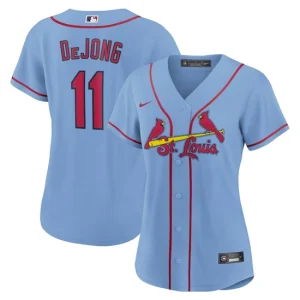 Women s St. Louis Cardinals Paul DeJong Nike Light Blue Alternate Player Jersey