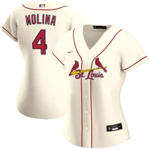 Women s St. Louis Cardinals Yadier Molina Nike Cream Alternate Player Jersey