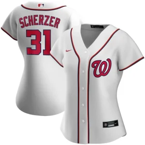 Women s Washington Nationals Max Scherzer Nike White Home Player Jersey