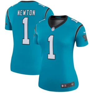 Womens Carolina Panthers Cam Newton Nike Blue Color Rush Legend Jersey