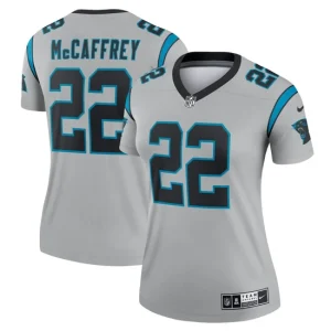 Womens Carolina Panthers Christian McCaffrey Nike Silver Inverted Legend Jersey