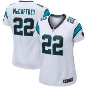 Womens Carolina Panthers Christian McCaffrey Nike White Game Player Jersey