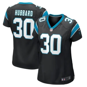 Womens Carolina Panthers Chuba Hubbard Nike Black Game Jersey