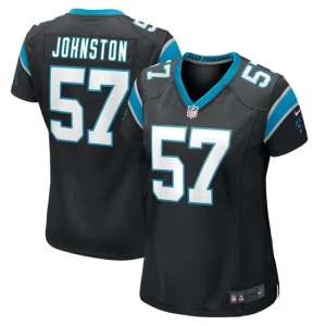 Womens Carolina Panthers Clay Johnston Nike Black Game Jersey