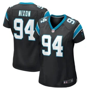 Womens Carolina Panthers Daviyon Nixon Nike Black Game Jersey