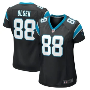 Womens Carolina Panthers Greg Olsen Black Nike Player Jersey