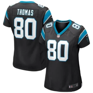 Womens Carolina Panthers Ian Thomas Nike Black Game Jersey