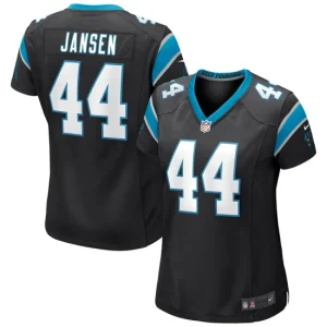 Womens Carolina Panthers J.J. Jansen Nike Black Game Jersey