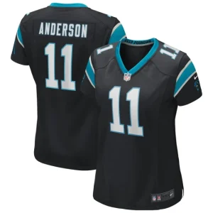 Womens Carolina Panthers Robby Anderson Nike Black Game Player Jersey