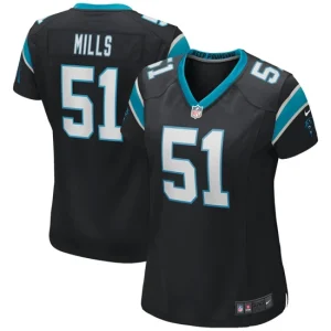 Womens Carolina Panthers Sam Mills Nike Black Game Retired Player Jersey