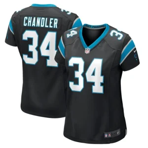 Womens Carolina Panthers Sean Chandler Nike Black Game Jersey