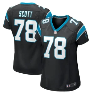 Womens Carolina Panthers Trent Scott Nike Black Game Jersey