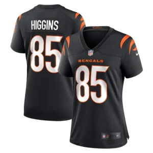 Womens Cincinnati Bengals Tee Higgins Nike Black Game Jersey