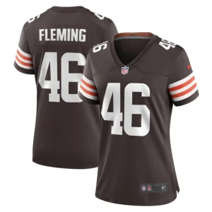 Womens Cleveland Browns Don Fleming Nike Brown Retired Player Jersey