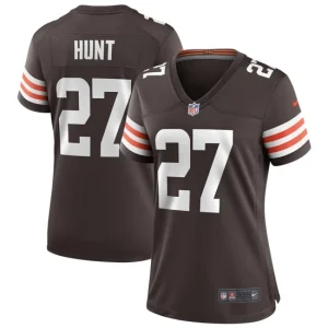 Womens Cleveland Browns Kareem Hunt Nike Brown Player Game Jersey