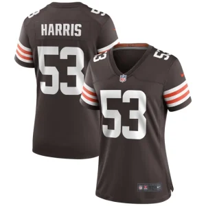 Womens Cleveland Browns Nick Harris Nike Brown Game Jersey