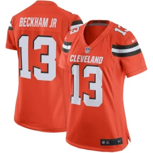 Womens Cleveland Browns Odell Beckham Jr Nike Orange Game Jersey