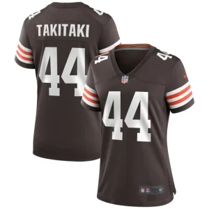 Womens Cleveland Browns Sione Takitaki Nike Brown Game Jersey