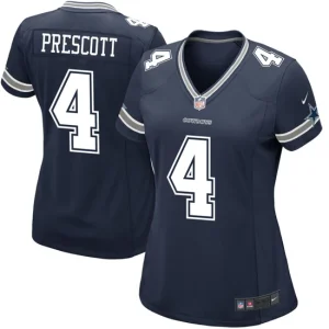 Womens Dallas Cowboys Dak Prescott Nike Navy Game Jersey