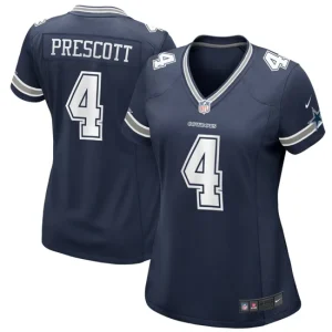 Womens Dallas Cowboys Dak Prescott Nike Navy Game Player Jersey