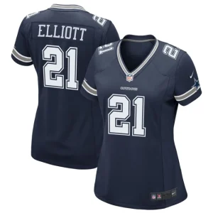 Womens Dallas Cowboys Ezekiel Elliott Nike Navy Game Team Jersey