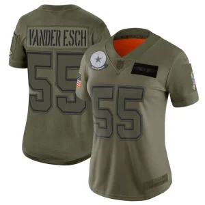 Womens Dallas Cowboys Leighton Vander Esch Nike Olive 2019 Salute to Service Limited Jersey