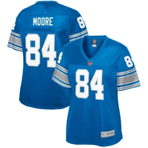 Womens Detroit Lions Herman Moore NFL Pro Line Royal Retired Player Jersey