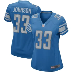 Womens Detroit Lions Kerryon Johnson Nike Blue Game Player Jersey