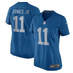 Womens Detroit Lions Marvin Jones Jr Nike Blue 2017 Throwback Game Jersey