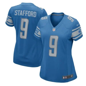 Womens Detroit Lions Matthew Stafford Nike Blue 2017 Game Jersey