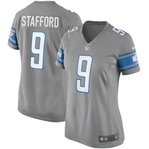 Womens Detroit Lions Matthew Stafford Nike Silver Alternate Game Player Jersey