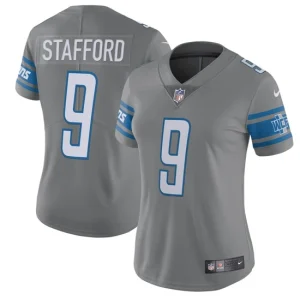 Womens Detroit Lions Matthew Stafford Nike Steel 2017 Color Rush Limited Jersey