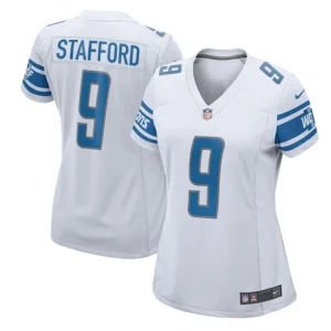 Womens Detroit Lions Matthew Stafford Nike White 2017 Game Jersey