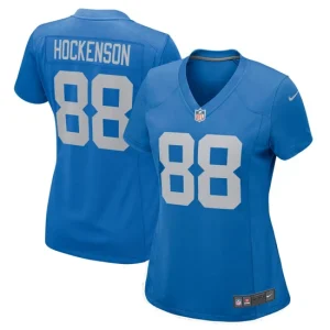 Womens Detroit Lions T.J. Hockenson Nike Blue Game Player Jersey