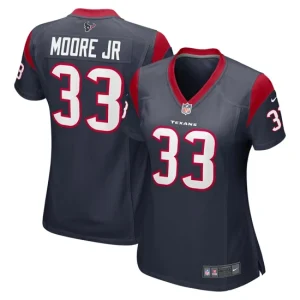 Womens Houston Texans A.J. Moore Jr. Nike Navy Game Jersey