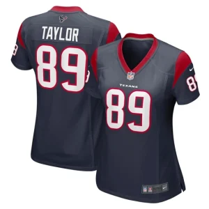 Womens Houston Texans Taywan Taylor Nike Navy Game Player Jersey