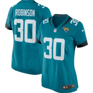 Womens Jacksonville Jaguars James Robinson Nike Teal Player Game Team Jersey