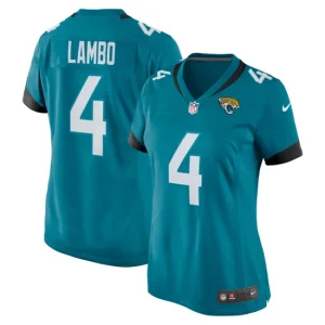 Womens Jacksonville Jaguars Josh Lambo Nike Teal Nike Game Jersey