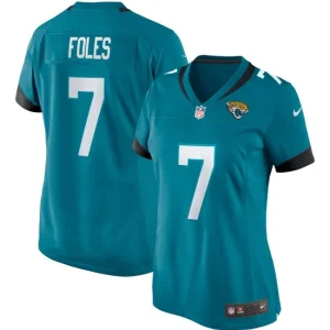 Womens Jacksonville Jaguars Nick Foles Nike Teal Game Player Jersey