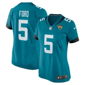 Womens Jacksonville Jaguars Rudy Ford Nike Teal Game Player Jersey