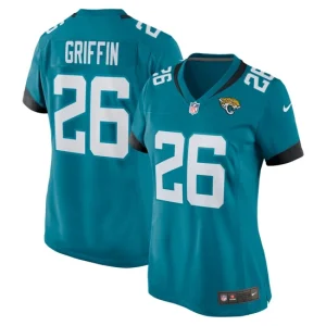 Womens Jacksonville Jaguars Shaquill Griffin Nike Teal Game Jersey