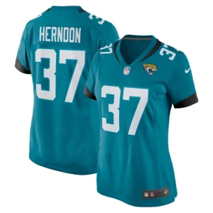 Womens Jacksonville Jaguars Tre Herndon Nike Teal Nike Game Jersey