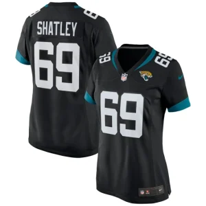 Womens Jacksonville Jaguars Tyler Shatley Nike Black Game Jersey