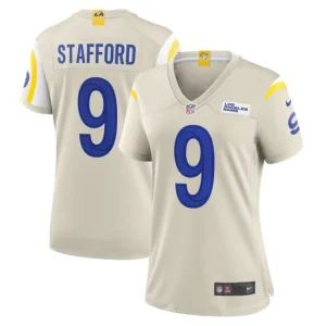 Womens Los Angeles Rams Matthew Stafford Nike Bone Player Game Jersey