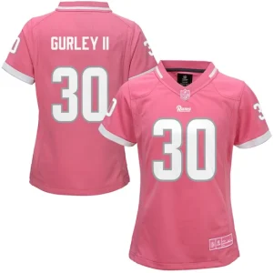 Womens Los Angeles Rams Todd Gurley II Pink Bubble Gum Jersey