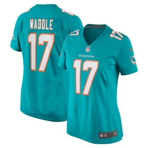 Womens Miami Dolphins Jaylen Waddle Nike Aqua Game Player Jersey